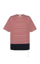 Marni Logo-embroidered Striped Cotton-jersey T-shirt