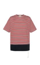 Marni Logo-embroidered Striped Cotton-jersey T-shirt