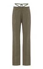 Christopher Esber Tie-detailed Wool-blend Crepe Wide-leg Pants