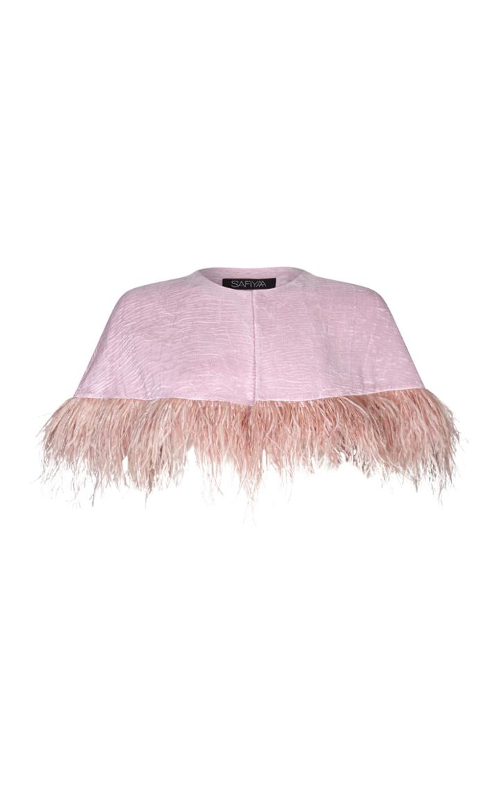 Safiyaa Electra Feather Cape