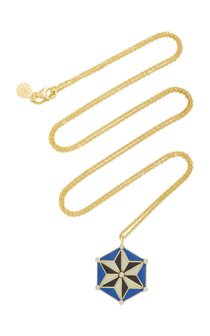 Amrapali 18k Gold And Enamel Star Necklace