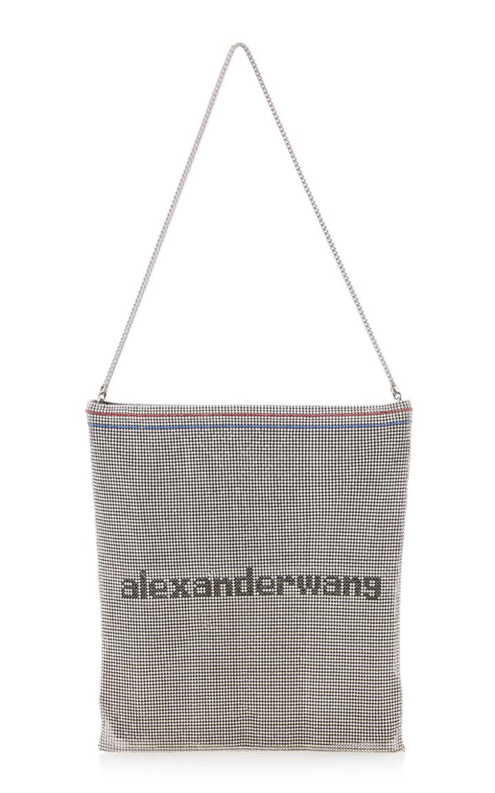 Alexander Wang Wangloc Crystal-embellished Leather Shoulder Bag