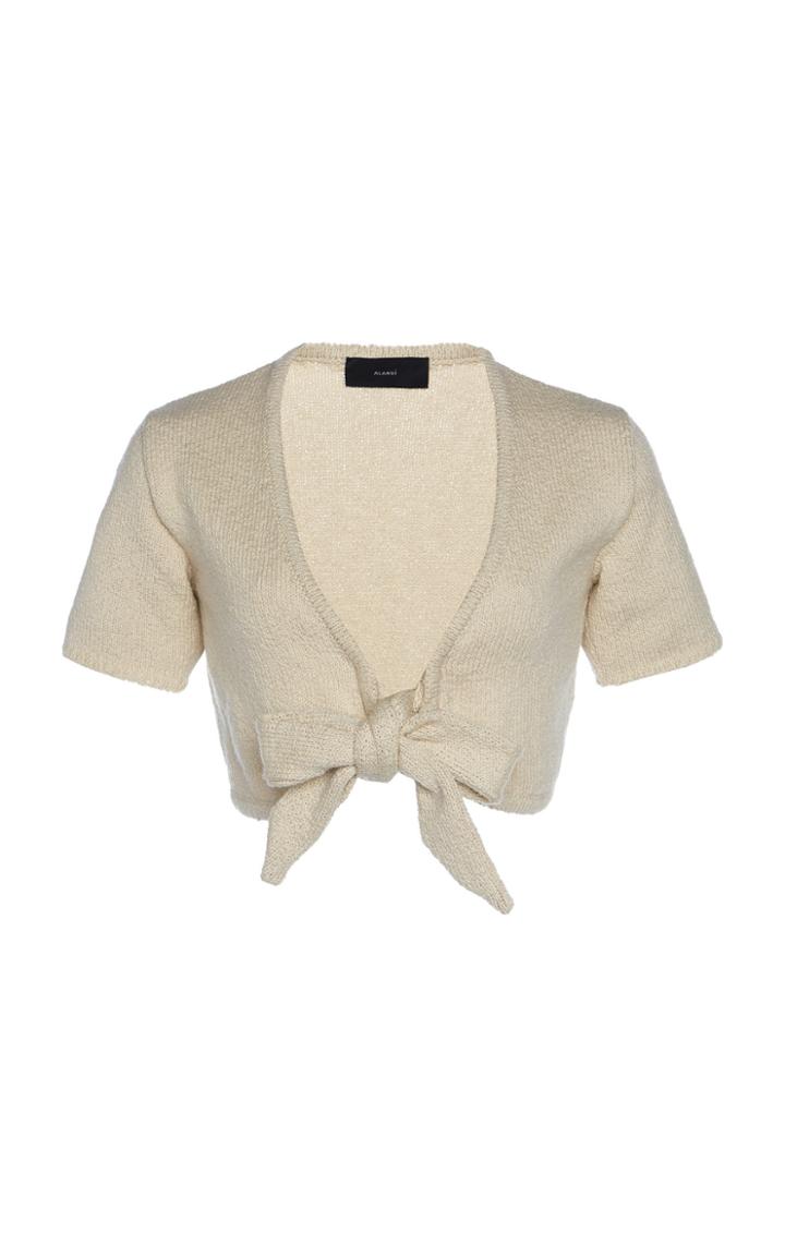 Moda Operandi Alanui Tie Cotton-knit Top Size: S