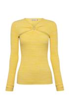 Moda Operandi Anna Quan Laila Cutout Ribbed-knit Cotton Top
