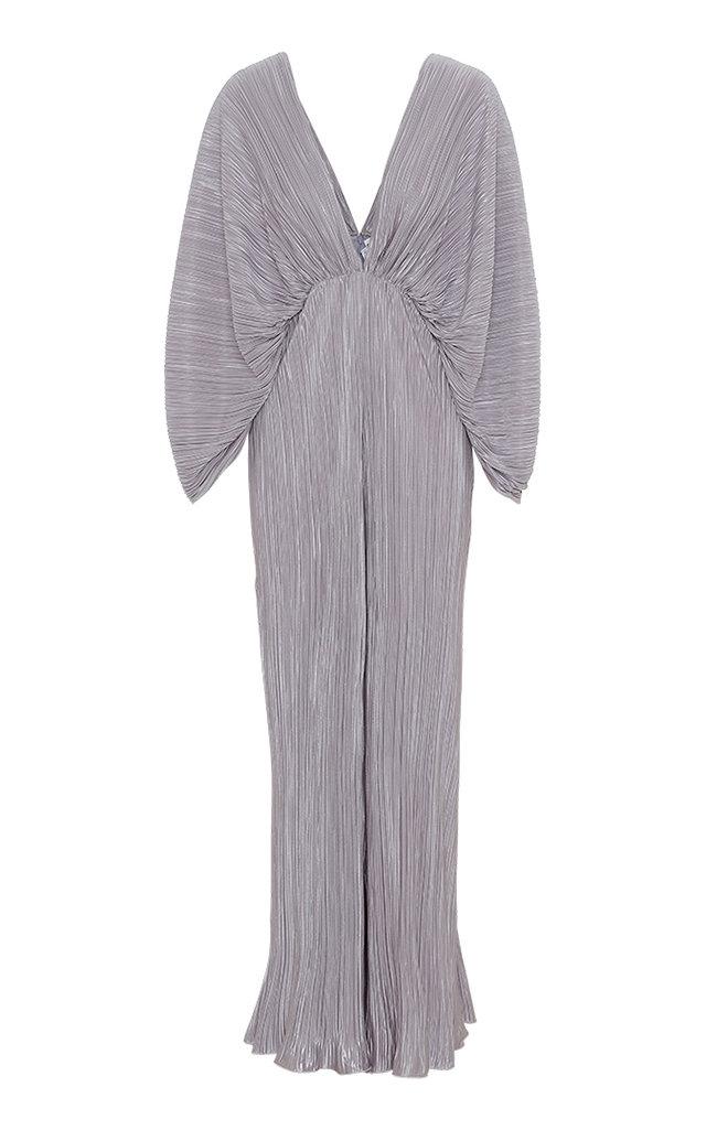 Rotate Pliss Wide-leg Jumpsuit