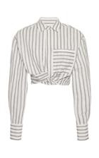 Significant Other Orla Striped Linen-blend Shirt