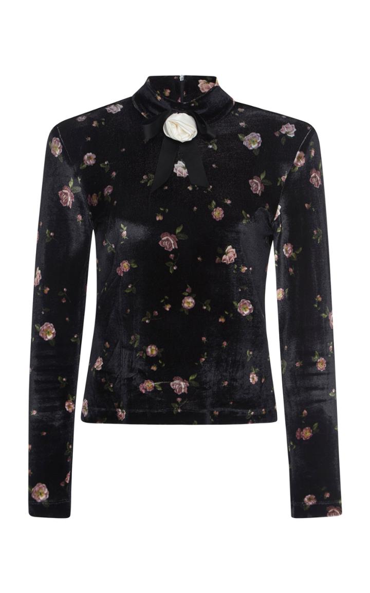 Philosophy Di Lorenzo Serafini Printed Velvet Blouse