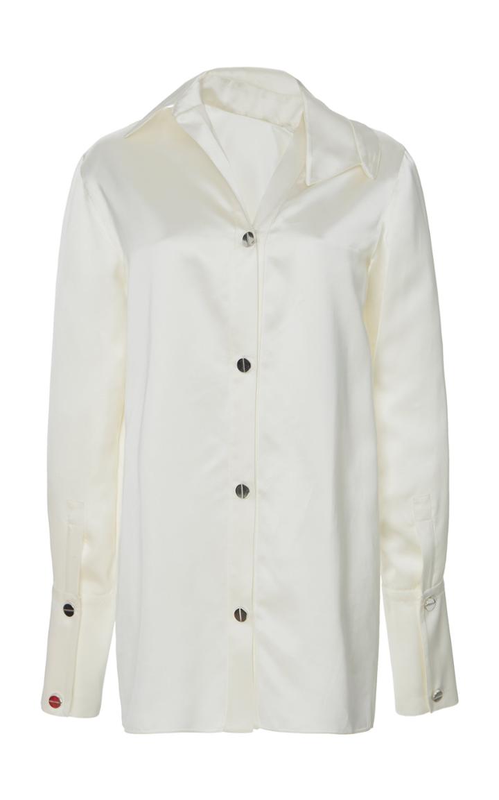 Marni Long Sleeved Satin Button Down Shirt