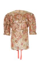 Prabal Gurung Tanda Puffed Sleeve Sequin Jacquard Blouse