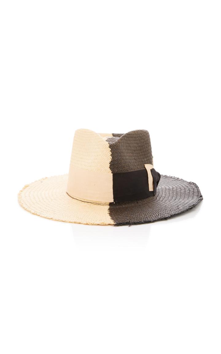 Nick Fouquet Tree Bones Two-toned Straw Hat Size: 6 7/8
