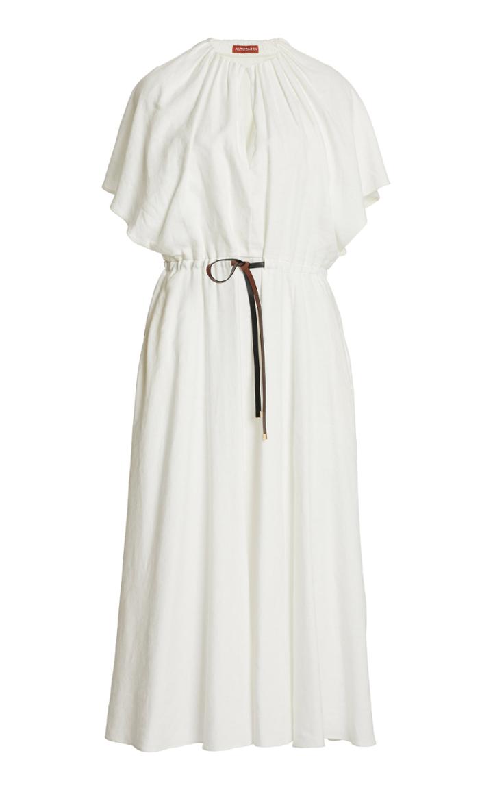 Moda Operandi Altuzarra Romy Linen-blend Belted Dress