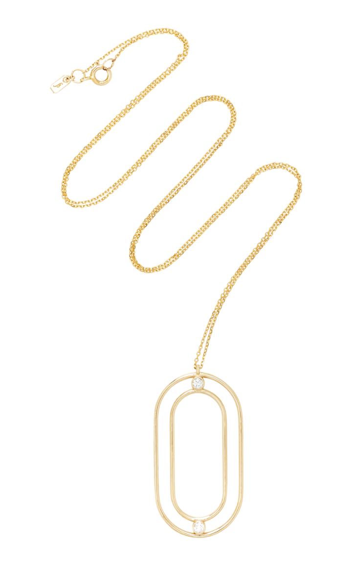 Sarah & Sebastian Link 9k Gold Diamond Necklace