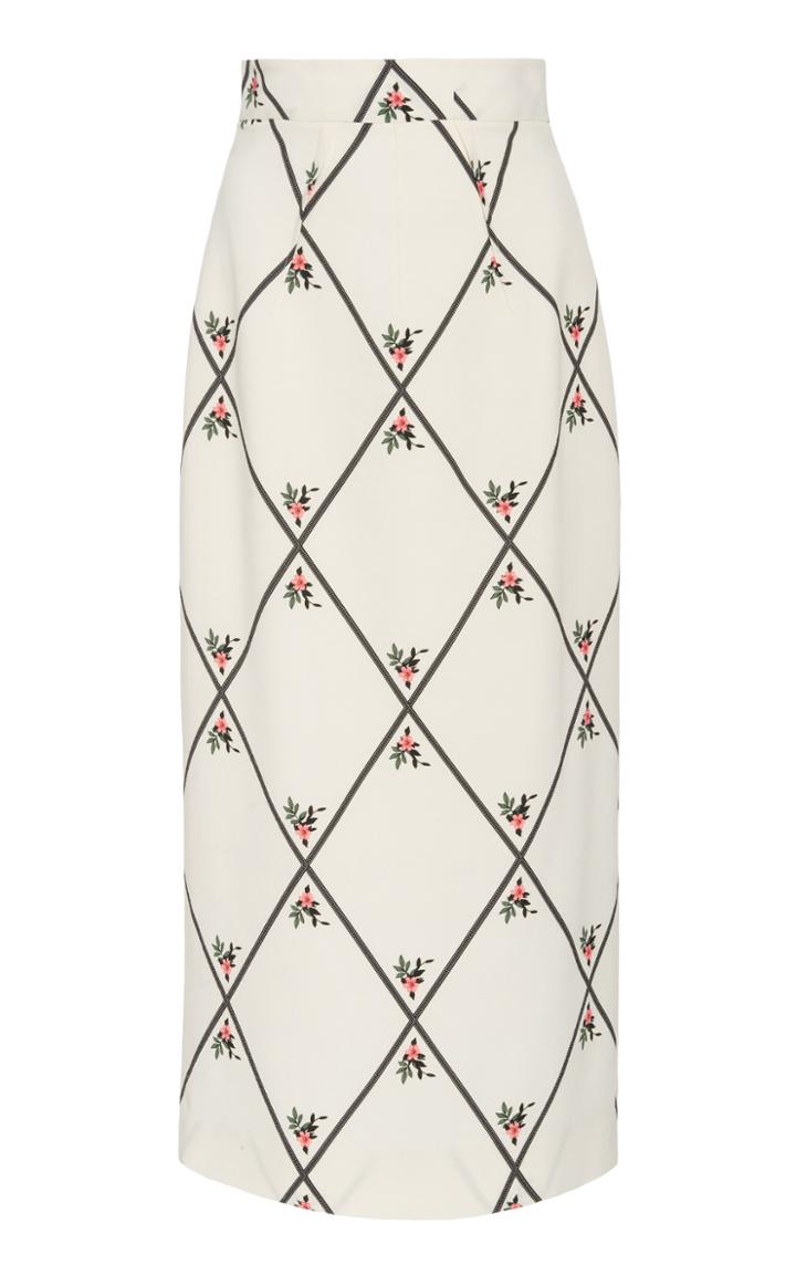 Emilia Wickstead Lordina Printed Silk Skirt