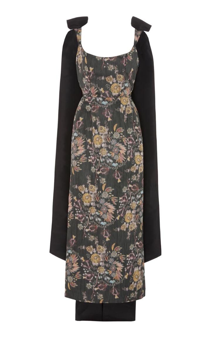 Markarian Exclusive Celestia Floral Colorblock-detailed Gown