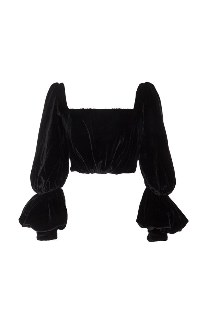 Andres Otalora Yolanda Silk Velvet Top