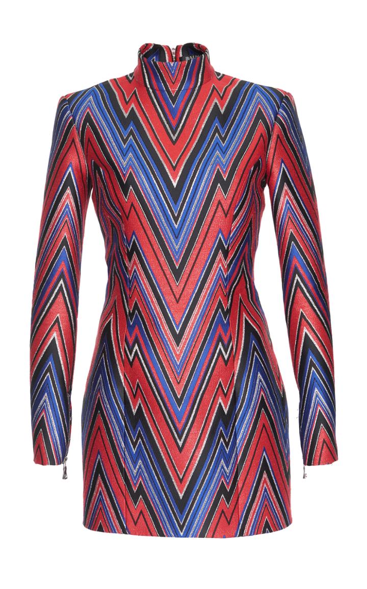 Balmain Long Sleeve Sheath Dress