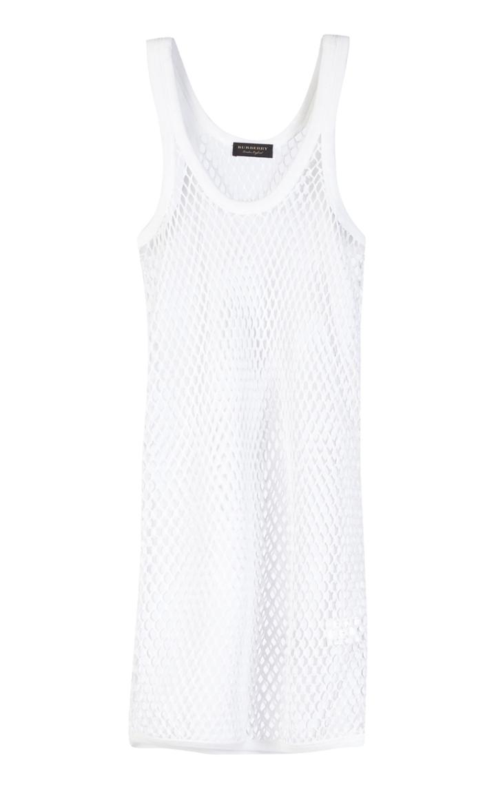 Burberry White Net Top