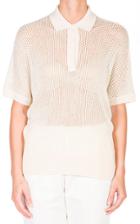 Moda Operandi Agnona Netted Cashmere-cotton Dolman Sleeves Polo