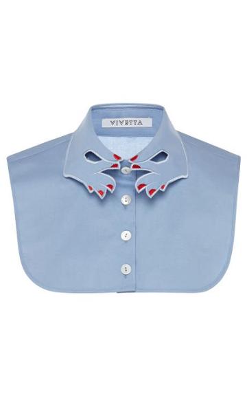 Preorder Vivetta Blue Hands Collar Dickie With Red Nails