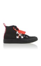 Off-white C/o Virgil Abloh High-top Cotton-canvas Arrow Sneakers
