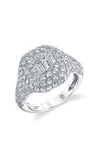 Moda Operandi Shay 18k White Gold Pave Baguette Pinky Ring