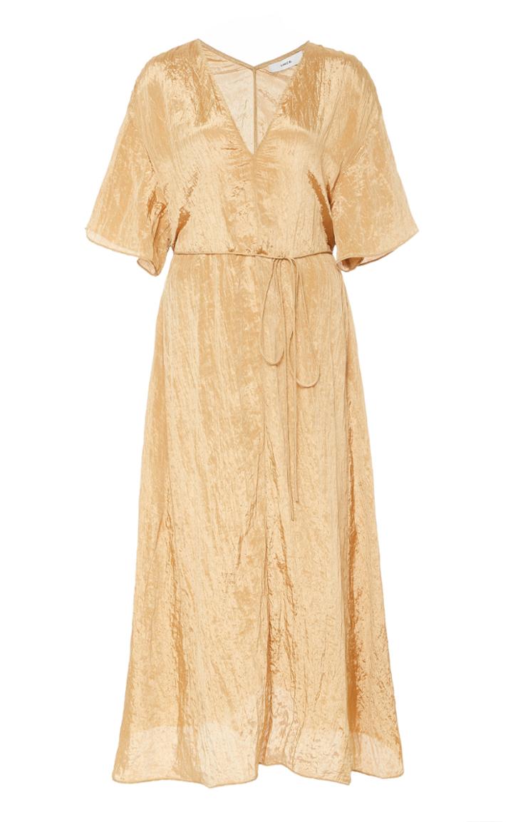 Vince Textured V-neck Maxi Dress