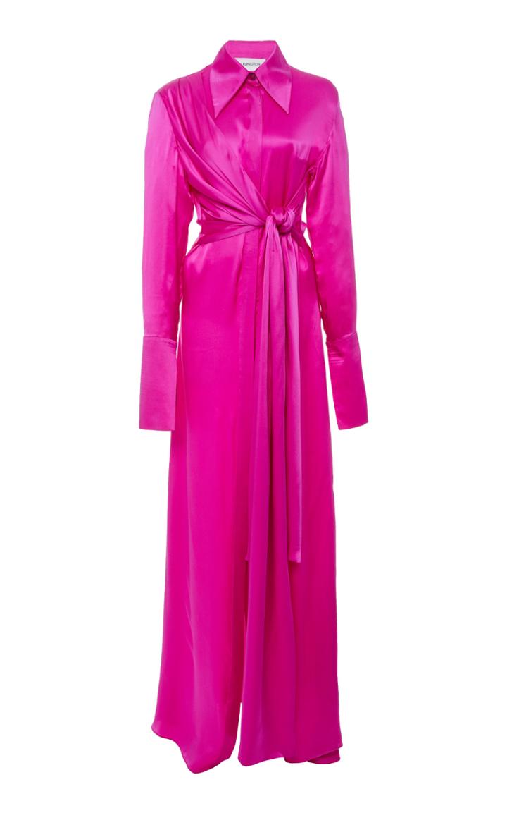 16arlington Satin Knot Maxi Dress