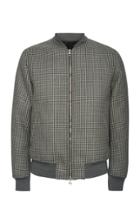 Alexander Mcqueen Wool-tweed And Satin Bomber Jacket