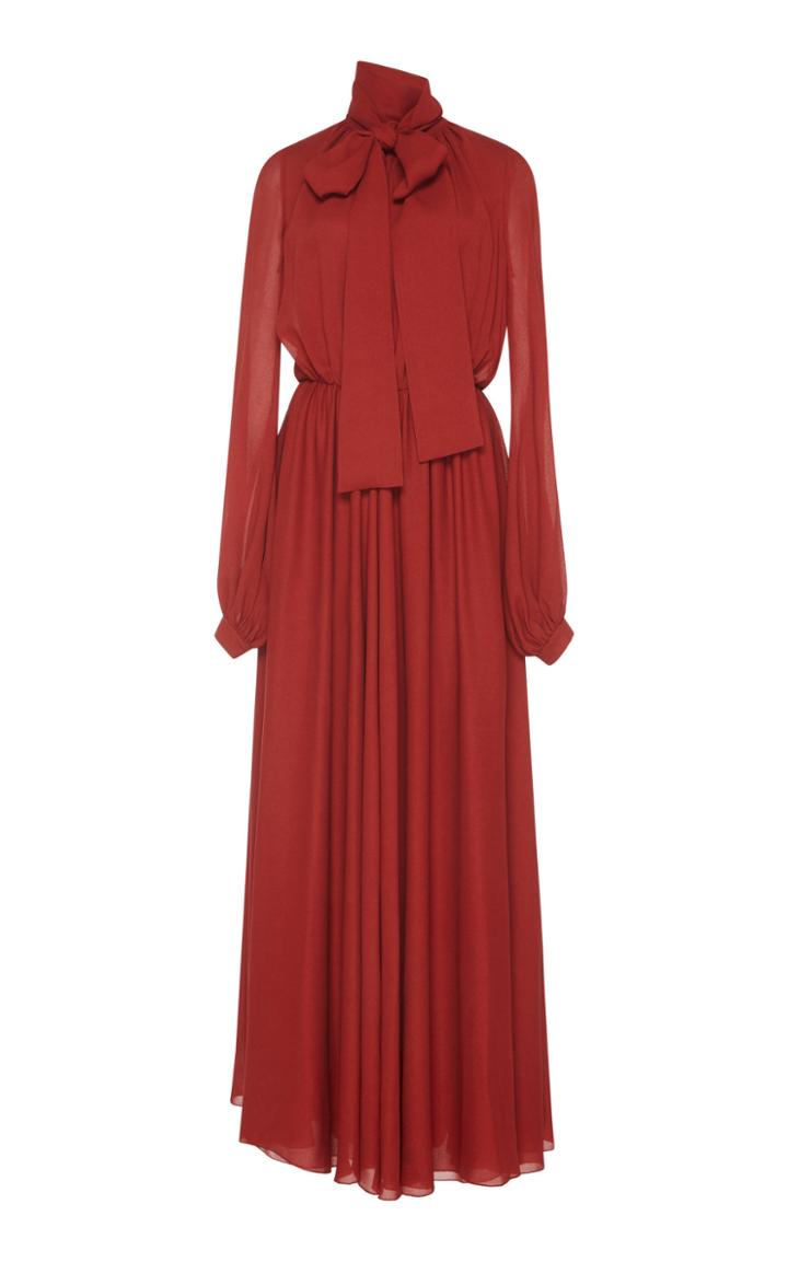Giambattista Valli Long Sleeve Pleated Dress