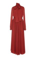 Giambattista Valli Long Sleeve Pleated Dress