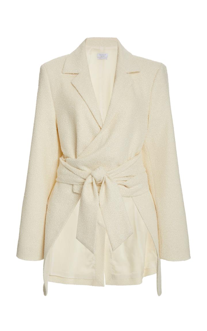 Deveaux Cate Wrap-effect Woven Jacket