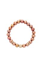 Sydney Evan 8mm Champagne Pearl Amd Pave Spacer Bracelet