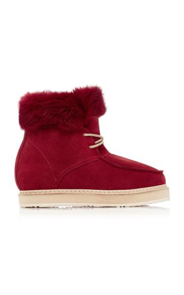 Montelliana Melissa Fur-trimmed Suede Boots
