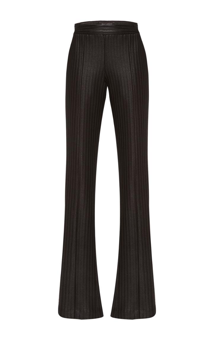 Sally Lapointe Laminated Ribbed Seamed Skinny Pant