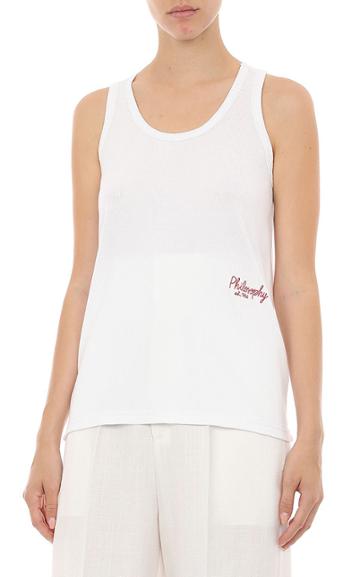 Moda Operandi Philosophy Di Lorenzo Serafini Logo Cotton Tank Top
