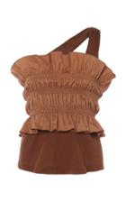 Moda Operandi Johanna Ortiz Winding One-shoulder Cotton-blend Top Size: 2