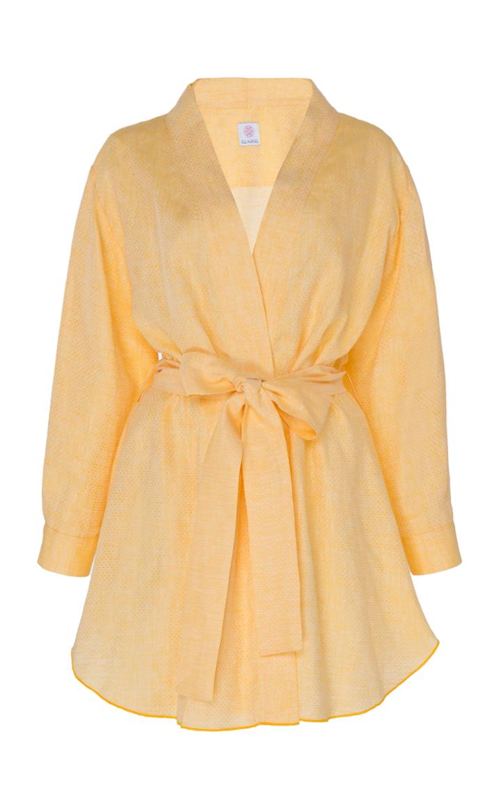 Moda Operandi Gl Hrgel Linen Belted Wrap Shirt Size: S