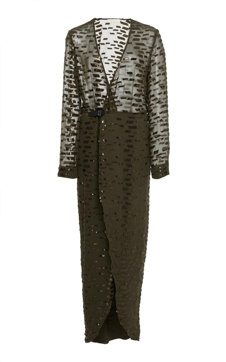 Fleur Du Mal Sequin Wrap Dress
