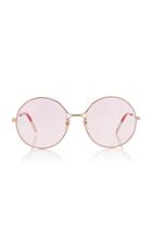 Gucci Glasant Oversized Metal Round Sunglasses