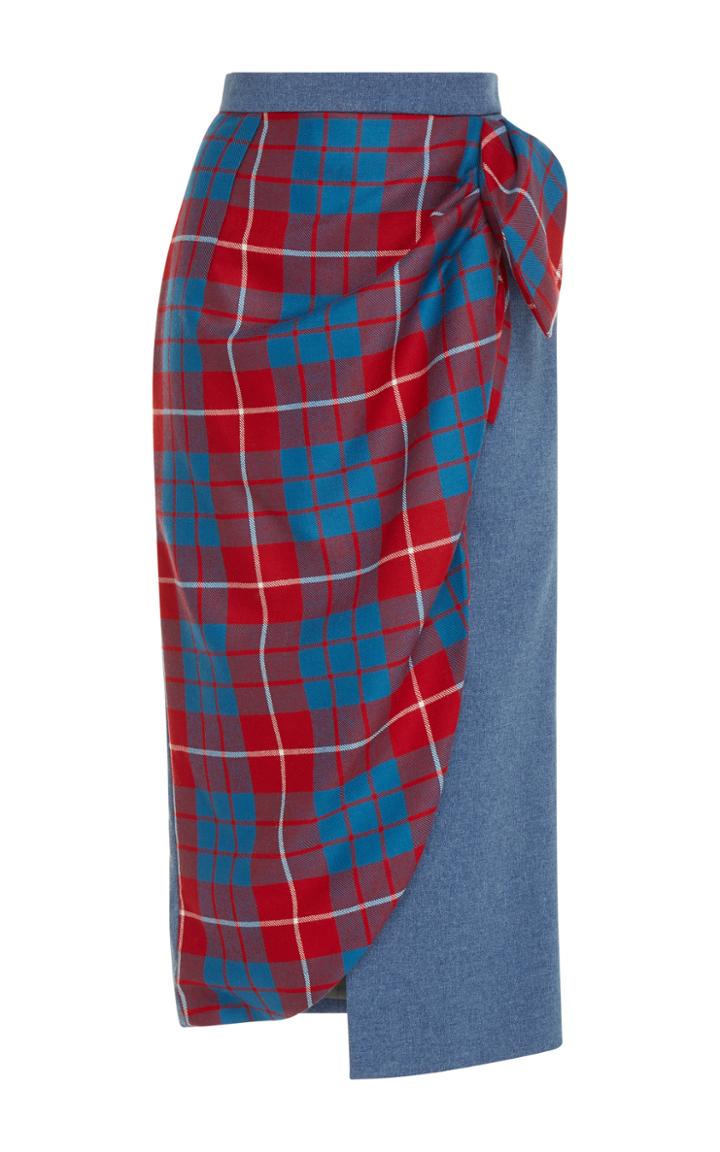 Tata Naka Tie Front Wrap Skirt