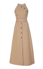 Lela Rose Button Cotton-blend Dress