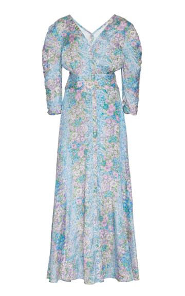 Bytimo Printed Crepe De Chine Maxi Dress