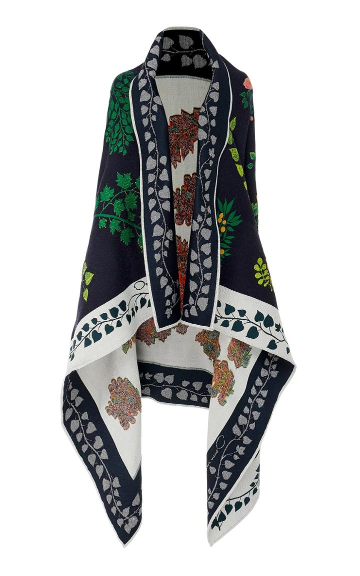 Oscar De La Renta Botanical Branches Oversized Shawl