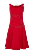 Oscar De La Renta Scoop Neck Mini Dress