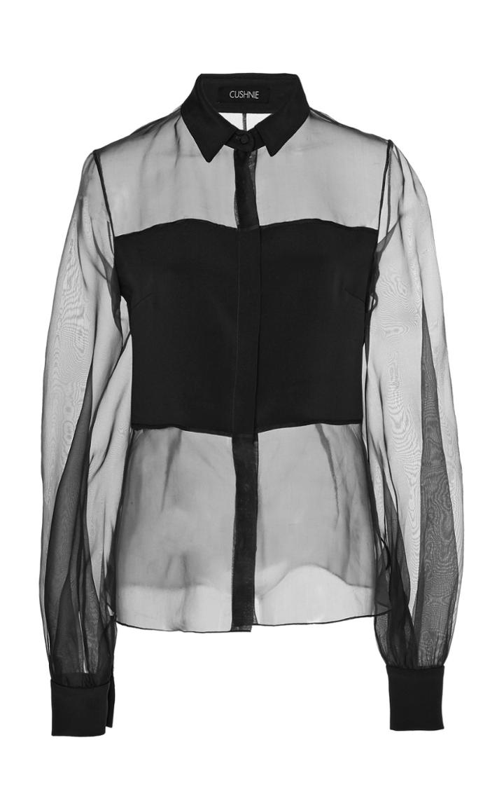 Cushnie Layered Organza And Crepe Blouse