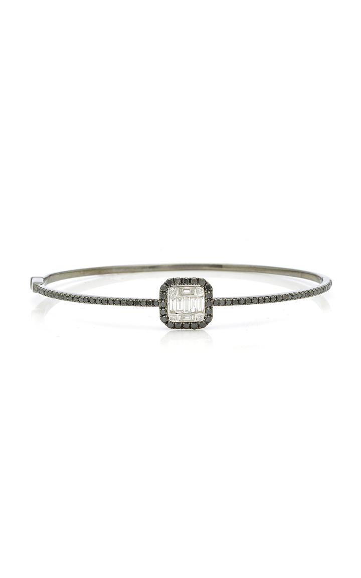 Graziela Rhodium-plated 18k Gold Black And White Diamond Bracelet