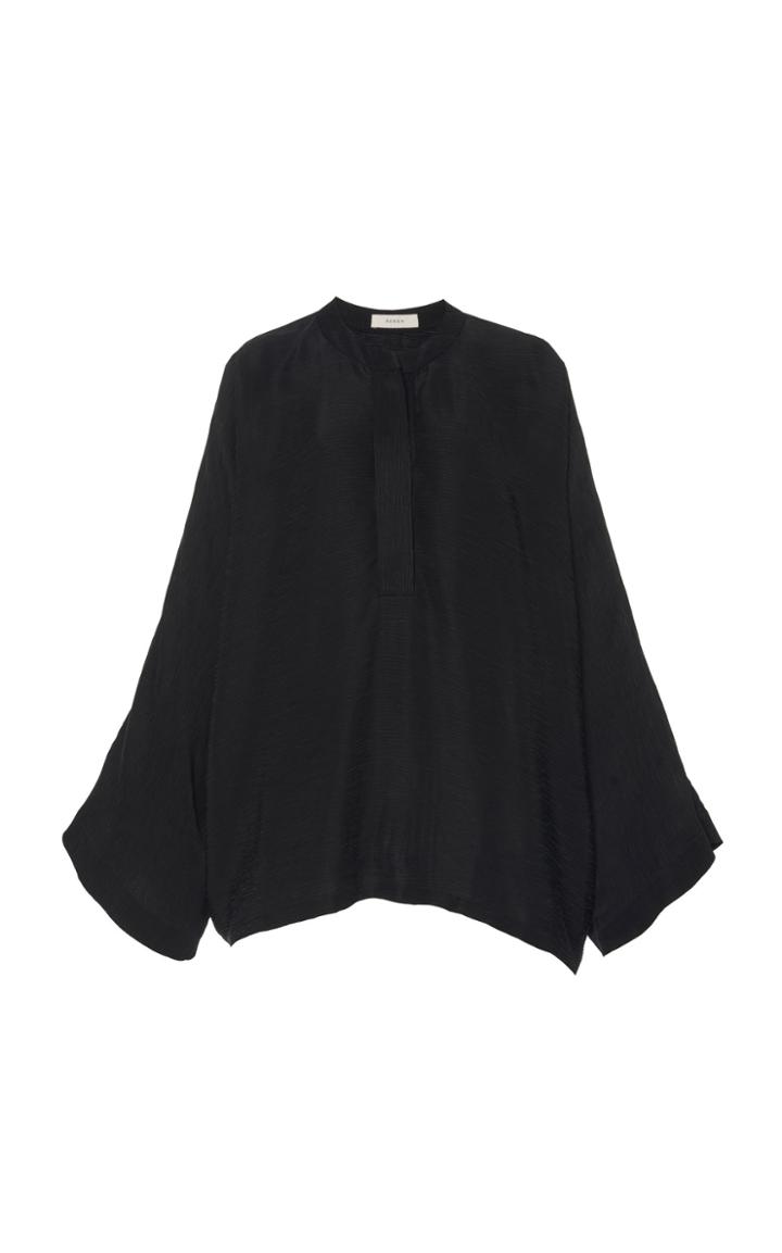 Eron Caroline Wide Sleeve Black Blouse