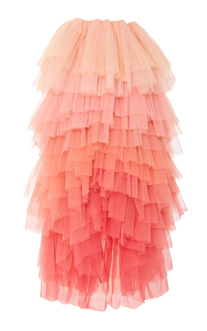 Loveshackfancy Micah Ruffled Tulle Ombre Skirt