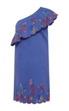 Saloni Embroidered One Shoulder Dress