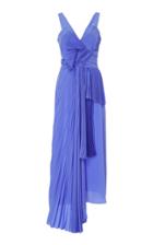 Rochas Pleated Silk Dress